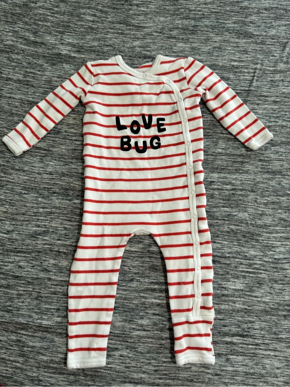 Pottery Barn Love Bug Red & White Striped Kids One-Piece